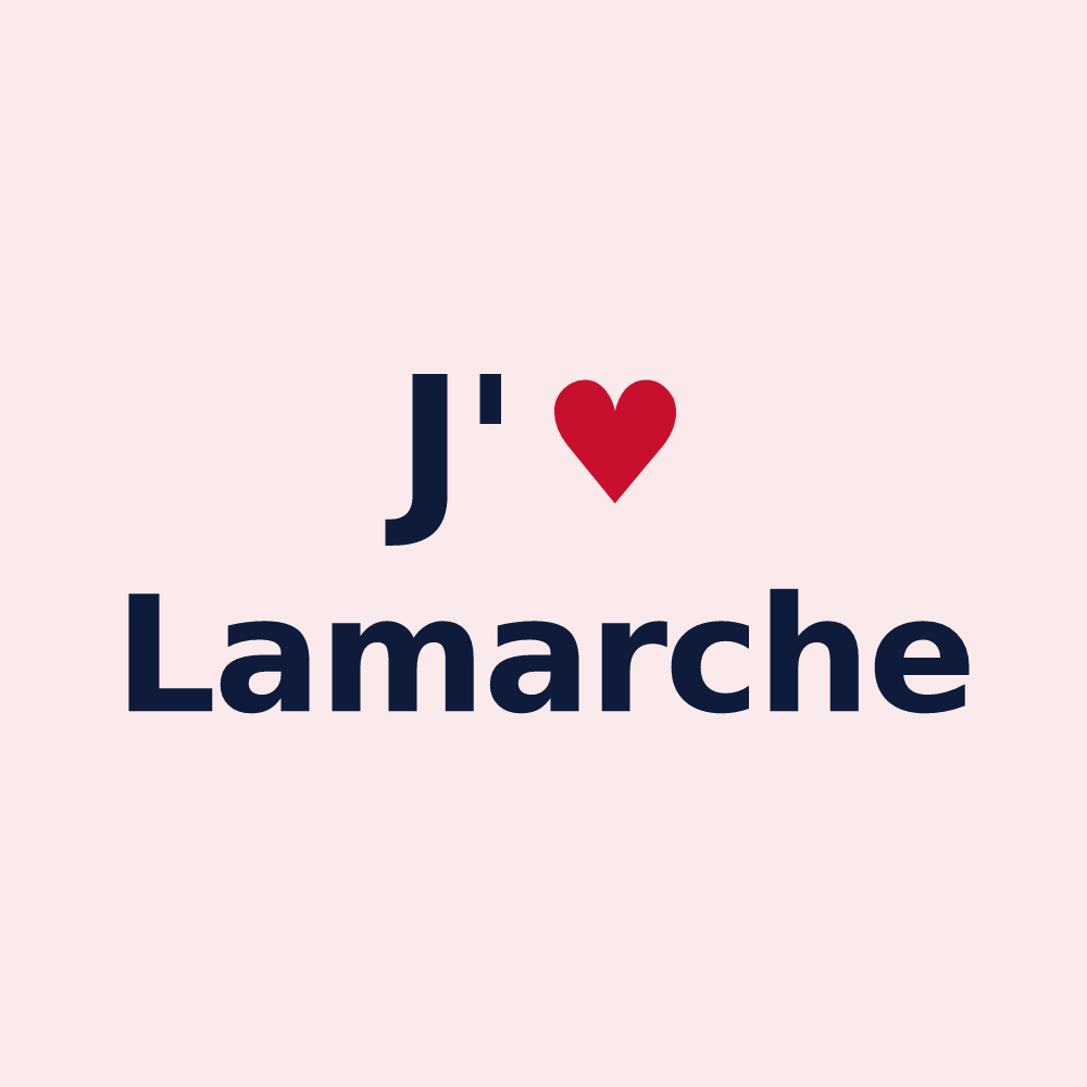 Magnet personnalisé Lamarche — design J'aime Lamarche