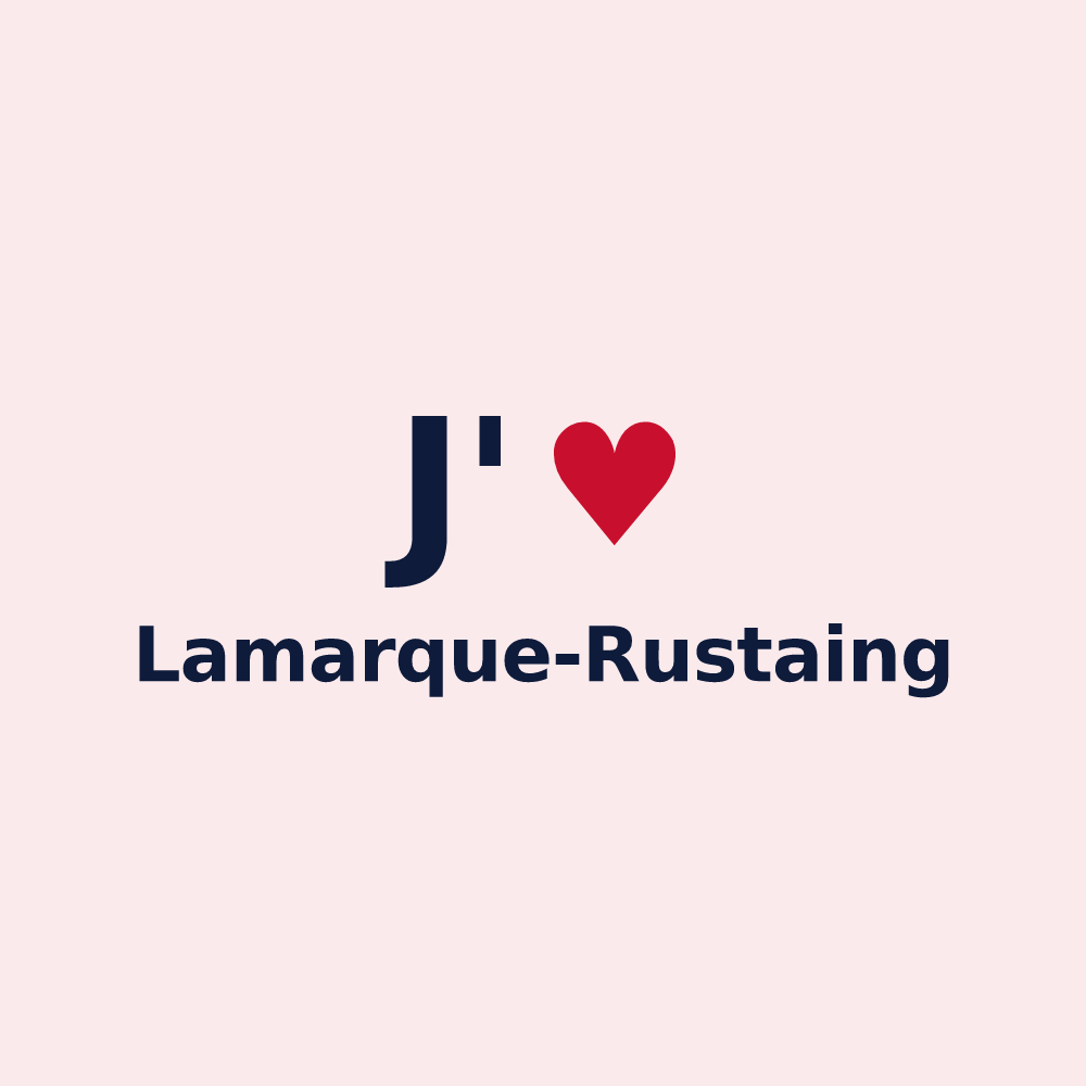 Magnet personnalisé Lamarque-Rustaing — design J'aime Lamarque-Rustaing