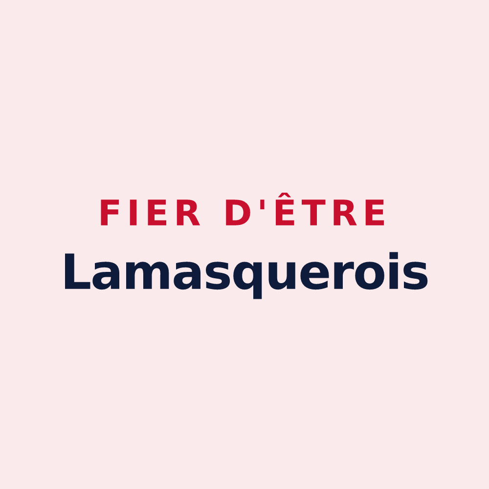 Magnet « Fier d'être Lamasquerois » — design pour Lamasquère