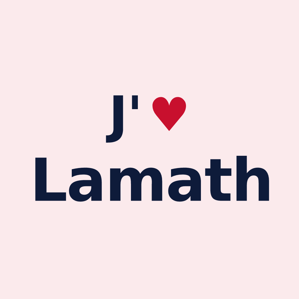 Magnet personnalisé Lamath — design J'aime Lamath