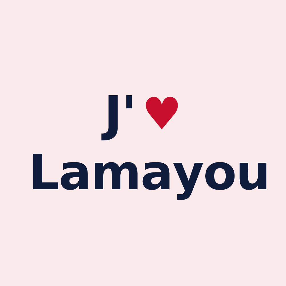 Magnet personnalisé Lamayou — design J'aime Lamayou