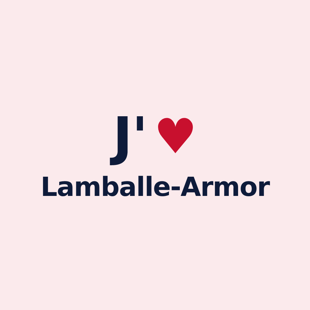 Magnet personnalisé Lamballe-Armor — design J'aime Lamballe-Armor