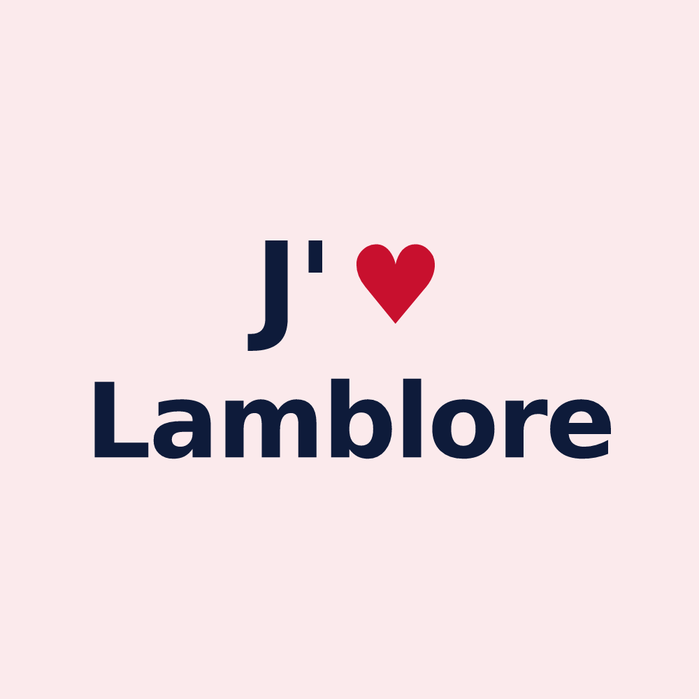 Magnet personnalisé Lamblore — design J'aime Lamblore