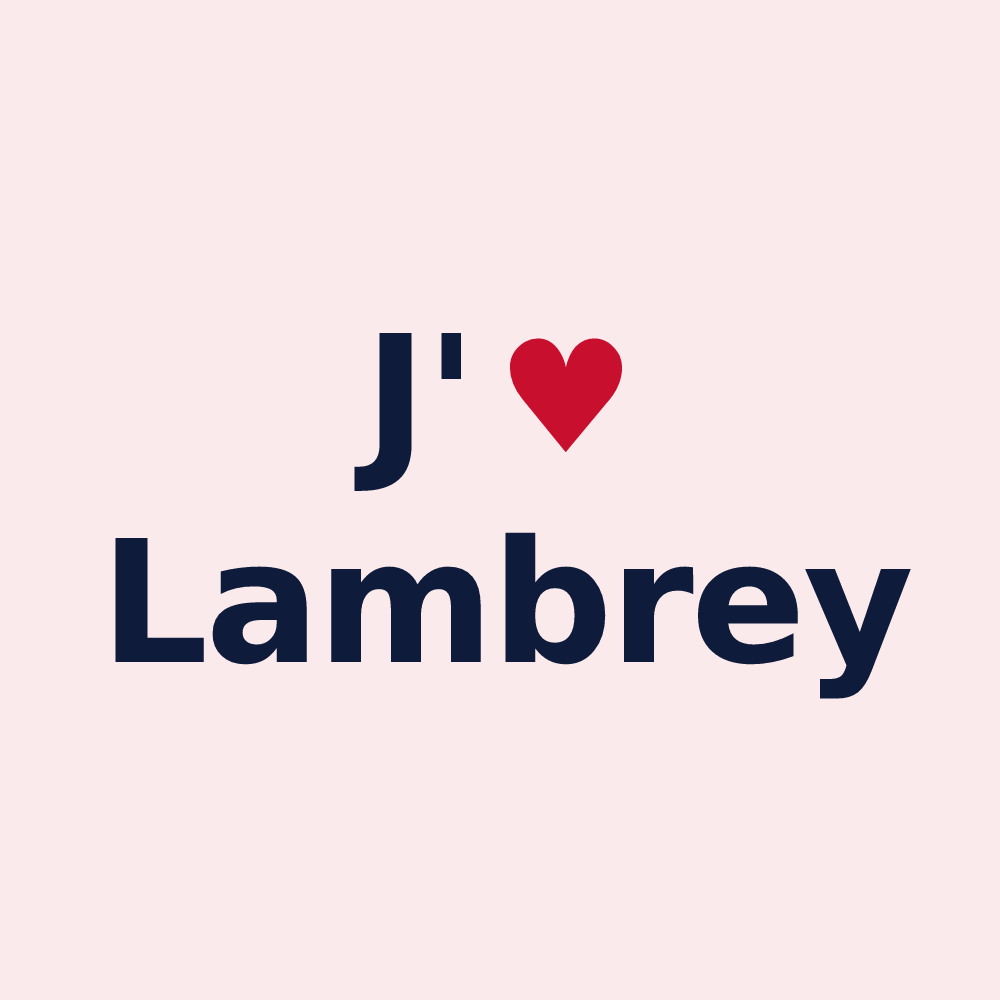 Magnet personnalisé Lambrey — design J'aime Lambrey