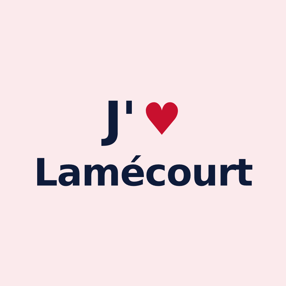 Magnet personnalisé Lamécourt — design J'aime Lamécourt