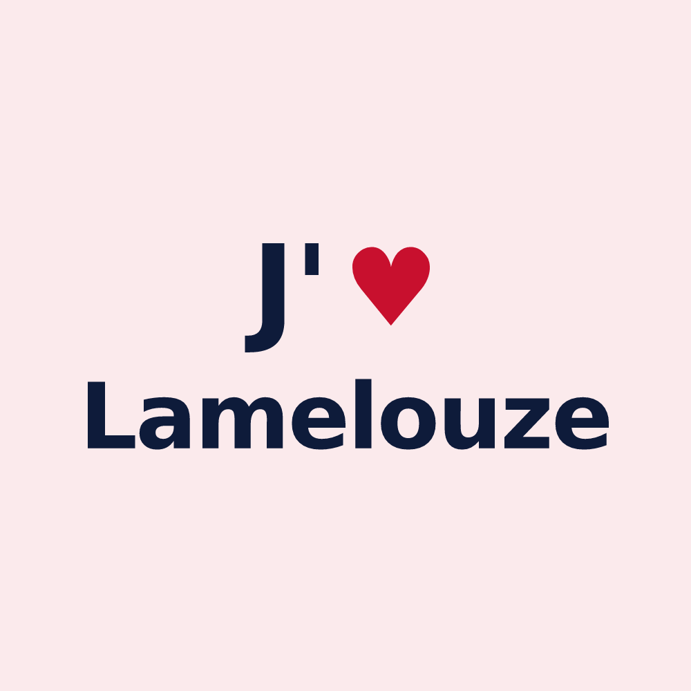 Magnet personnalisé Lamelouze — design J'aime Lamelouze