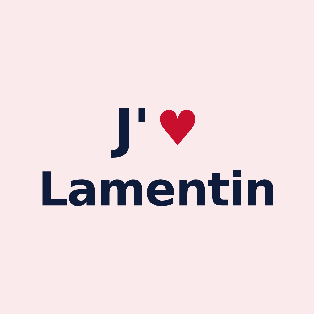 Magnet personnalisé Lamentin — design J'aime Lamentin