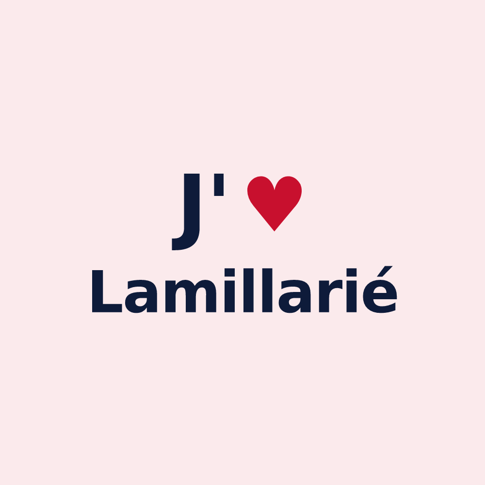 Magnet personnalisé Lamillarié — design J'aime Lamillarié