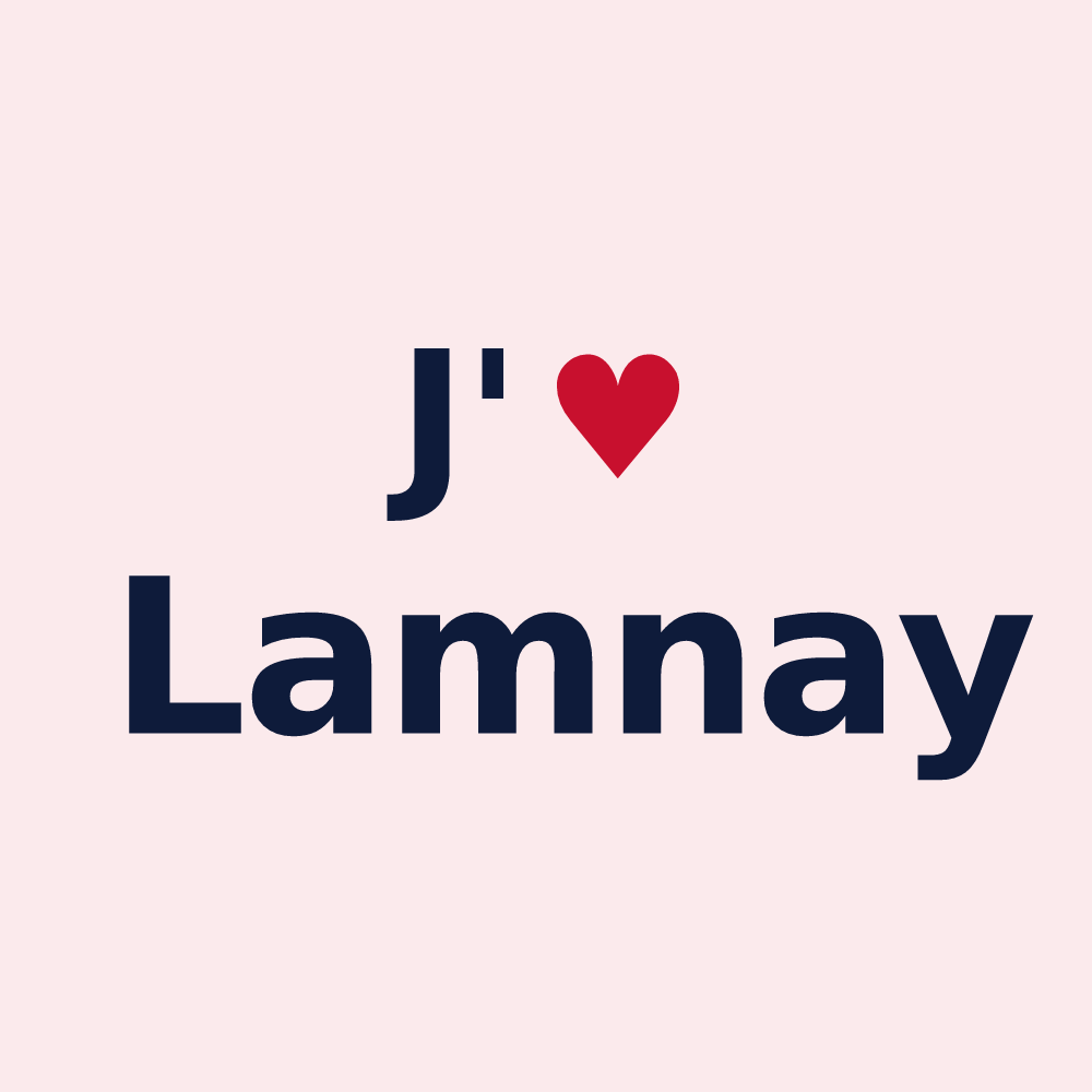 Magnet personnalisé Lamnay — design J'aime Lamnay