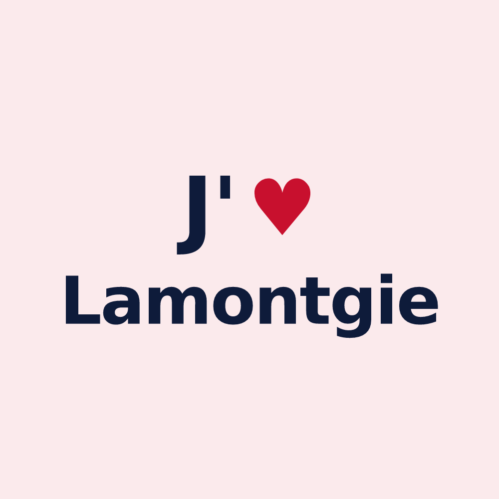 Magnet personnalisé Lamontgie — design J'aime Lamontgie