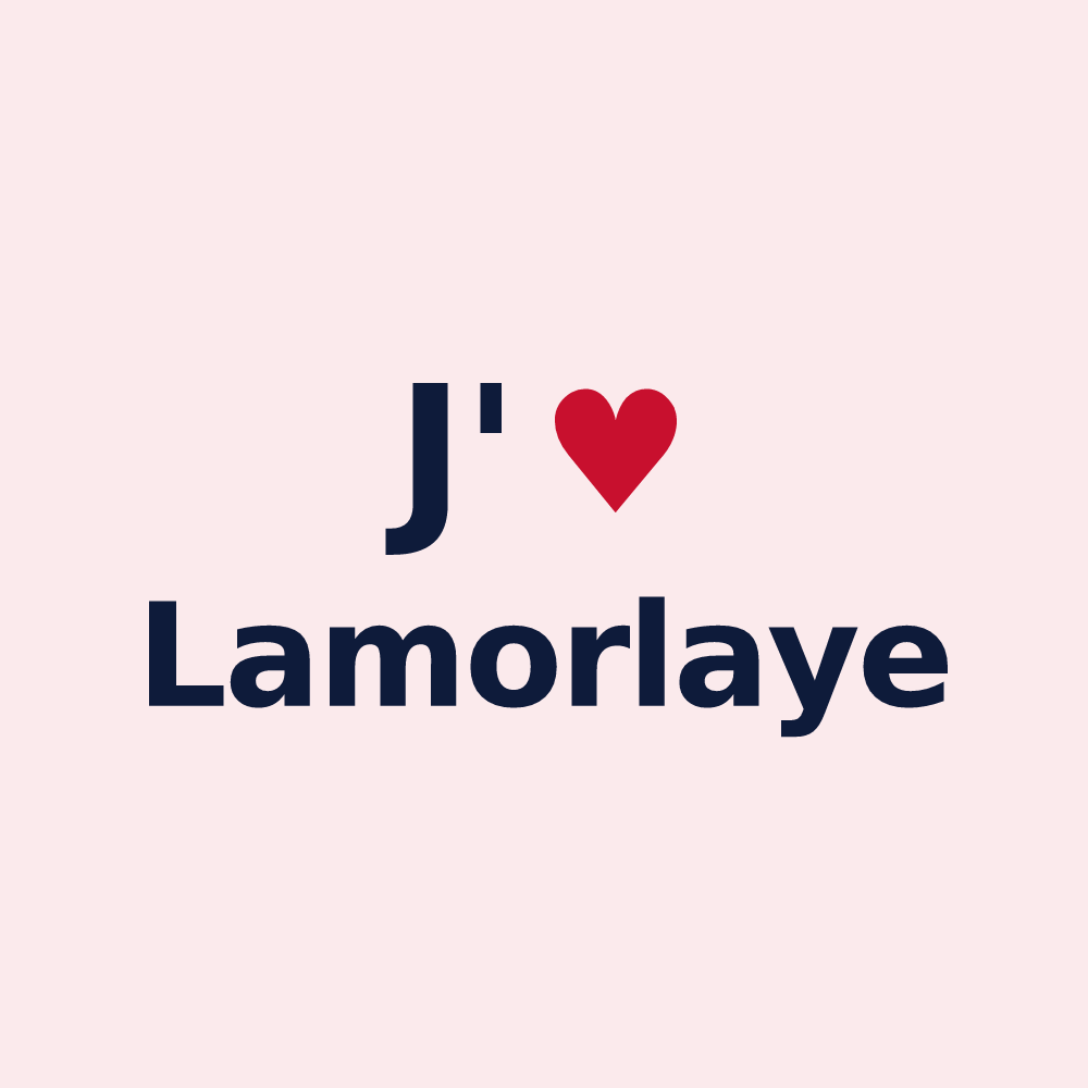 Magnet personnalisé Lamorlaye — design J'aime Lamorlaye