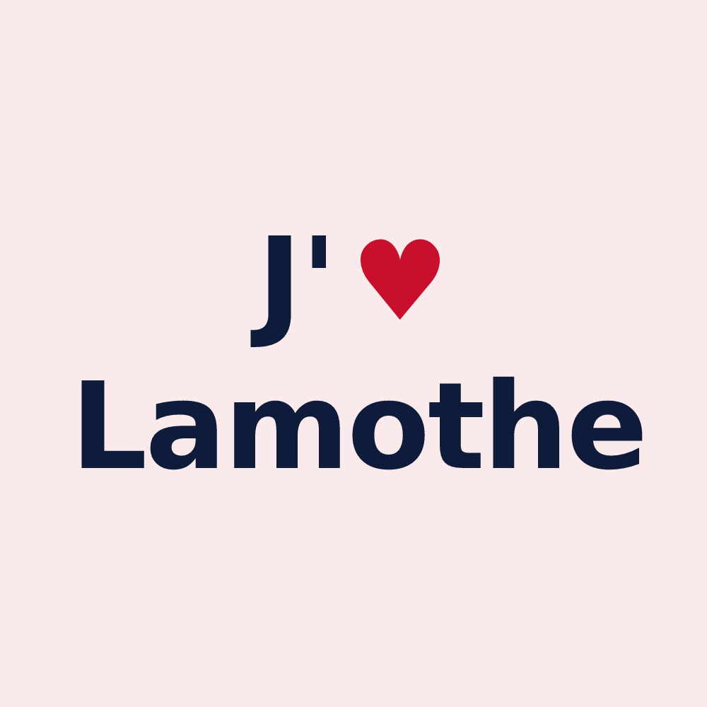 Magnet personnalisé Lamothe — design J'aime Lamothe
