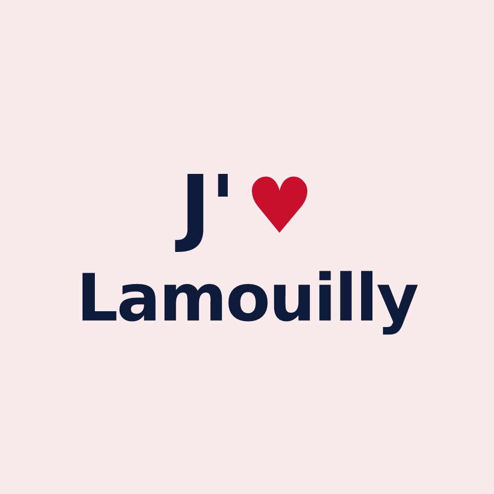 Magnet personnalisé Lamouilly — design J'aime Lamouilly