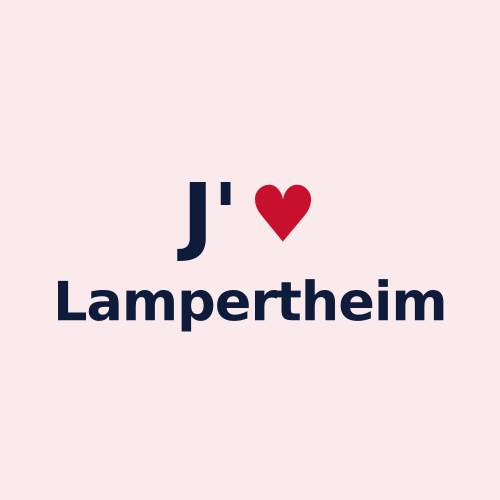Magnet personnalisé Lampertheim — design J'aime Lampertheim