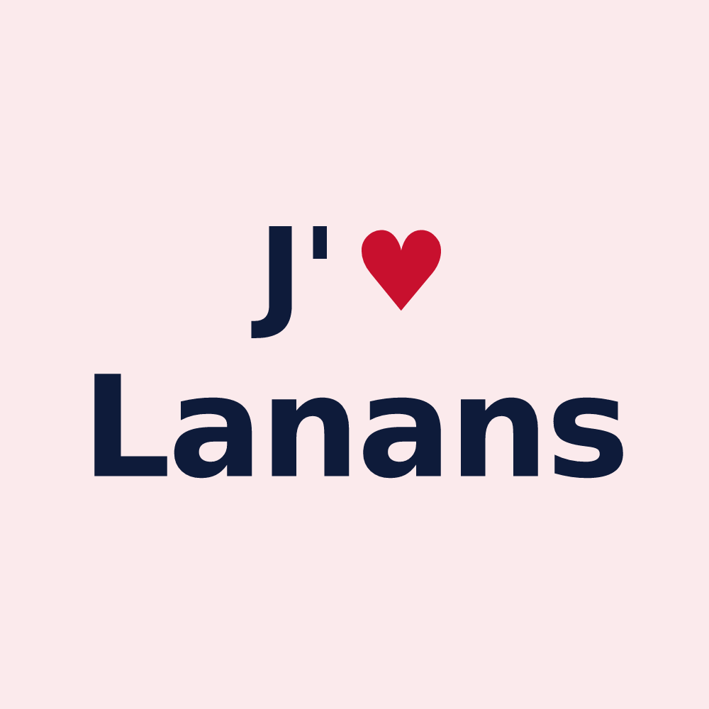 Magnet personnalisé Lanans — design J'aime Lanans