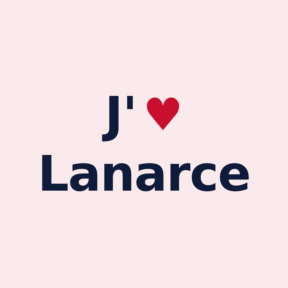 Magnet personnalisé Lanarce — design J'aime Lanarce