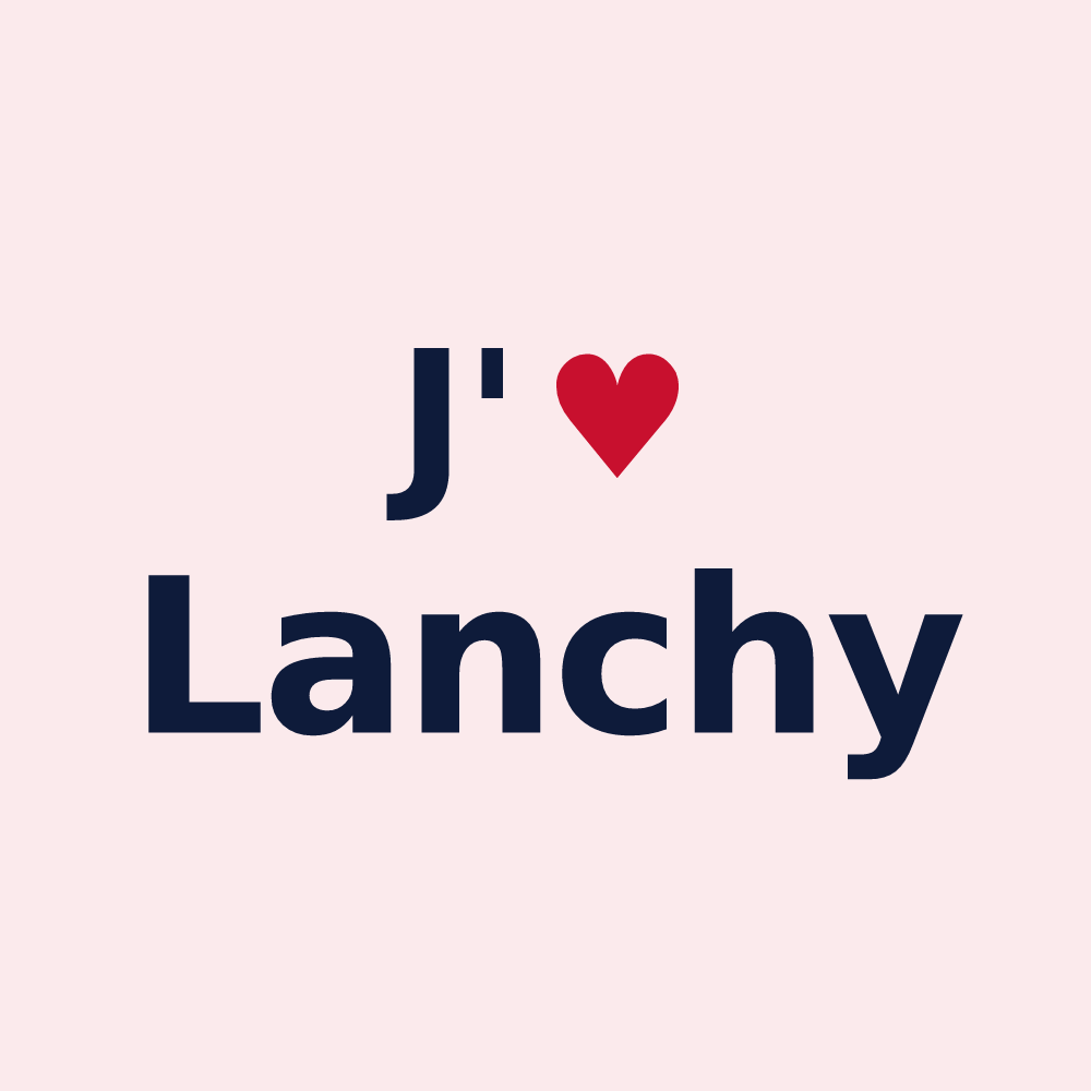 Magnet personnalisé Lanchy — design J'aime Lanchy