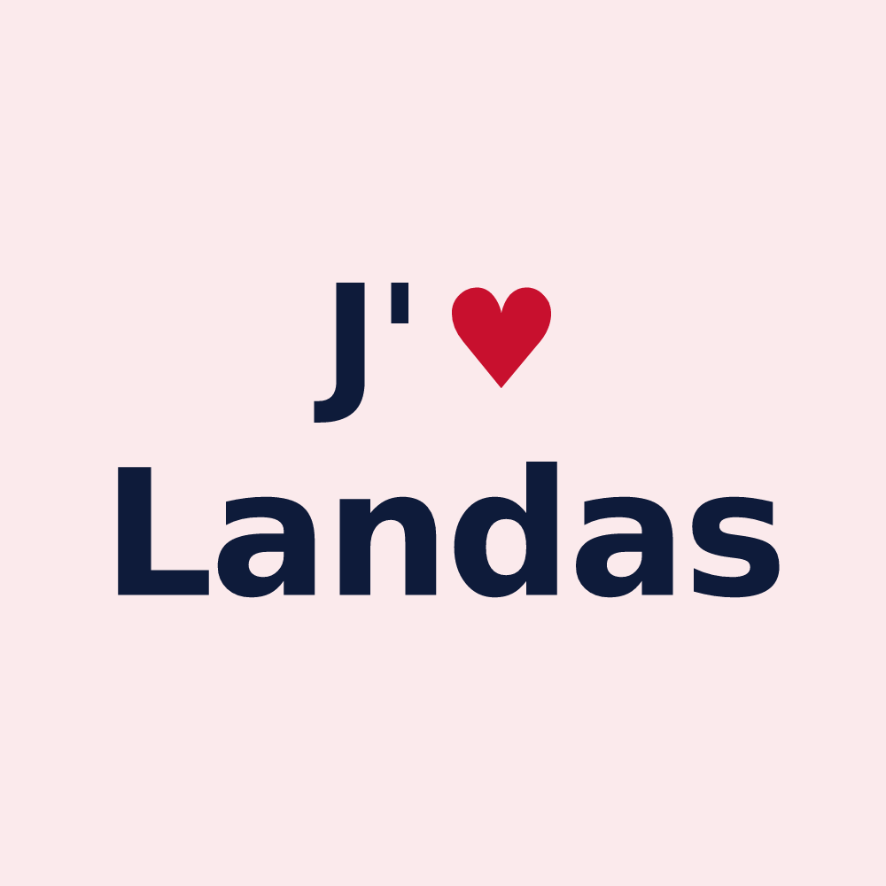 Magnet personnalisé Landas — design J'aime Landas