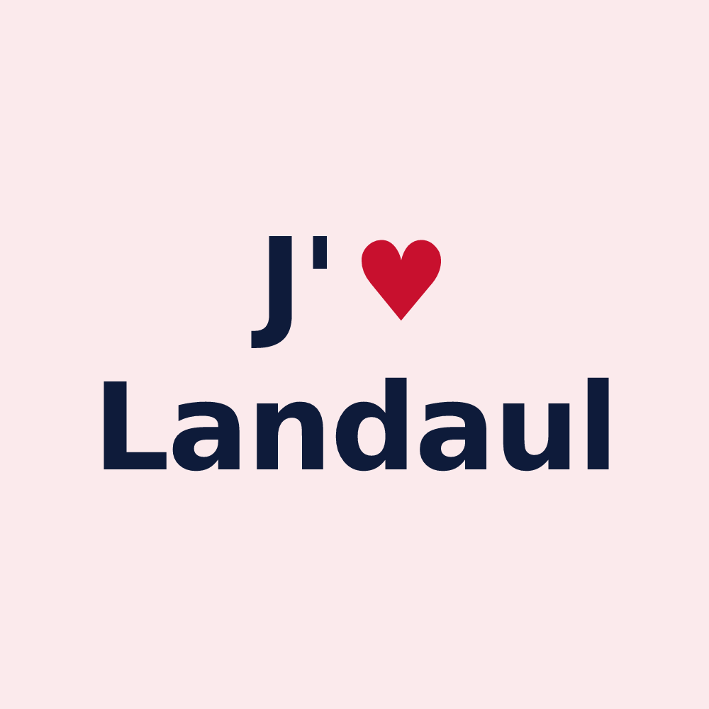 Magnet personnalisé Landaul — design J'aime Landaul