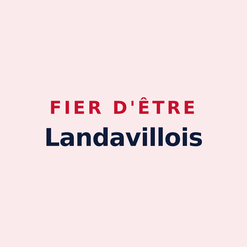 Magnet « Fier d'être Landavillois » — design pour Landaville