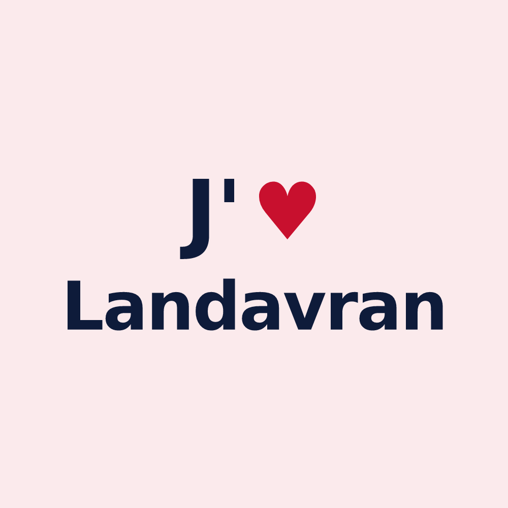 Magnet personnalisé Landavran — design J'aime Landavran