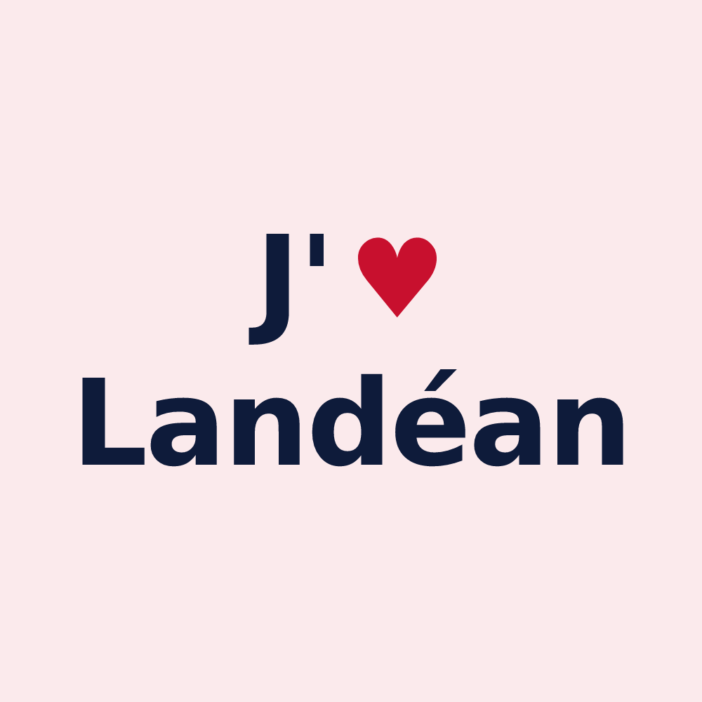 Magnet personnalisé Landéan — design J'aime Landéan
