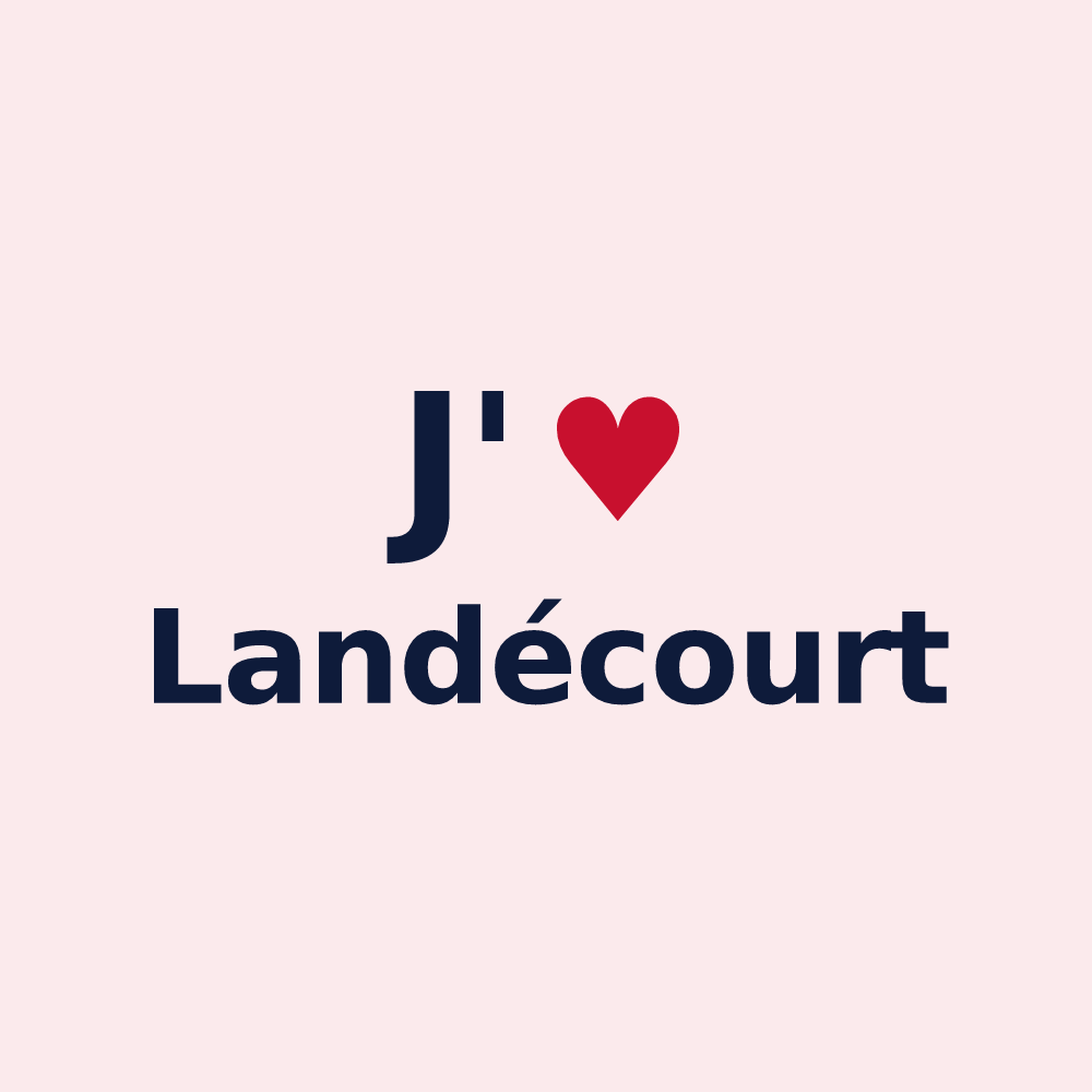 Magnet personnalisé Landécourt — design J'aime Landécourt