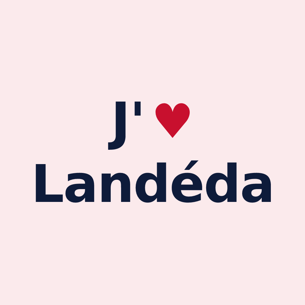 Magnet personnalisé Landéda — design J'aime Landéda