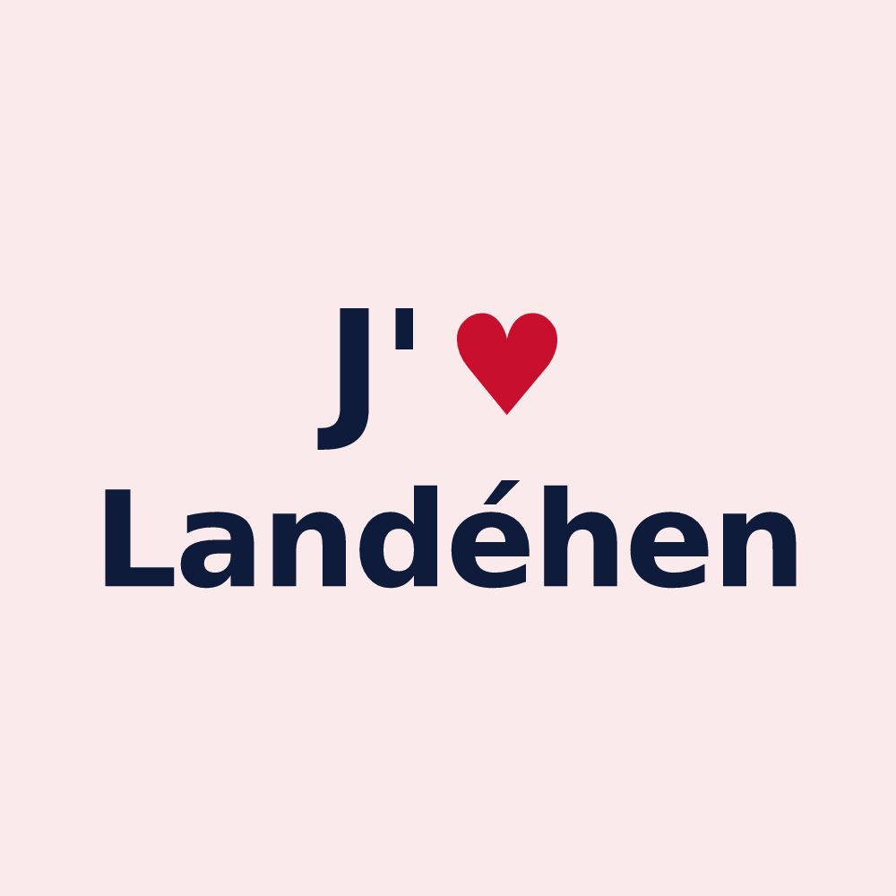 Magnet personnalisé Landéhen — design J'aime Landéhen
