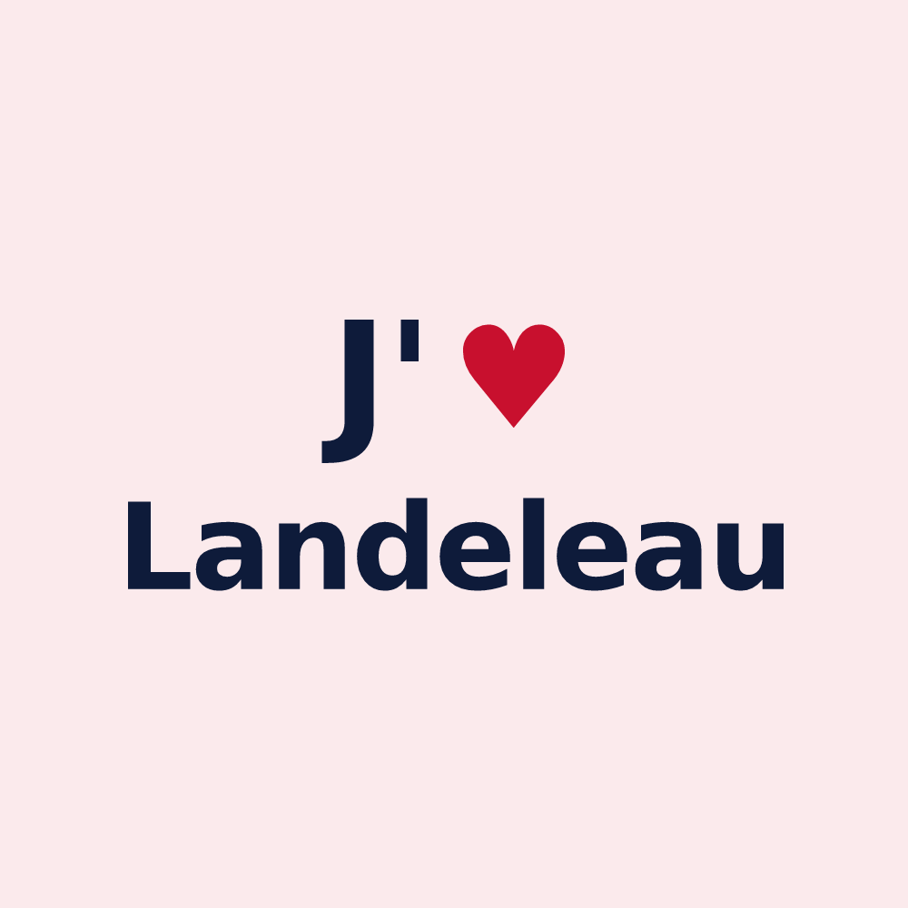 Magnet personnalisé Landeleau — design J'aime Landeleau