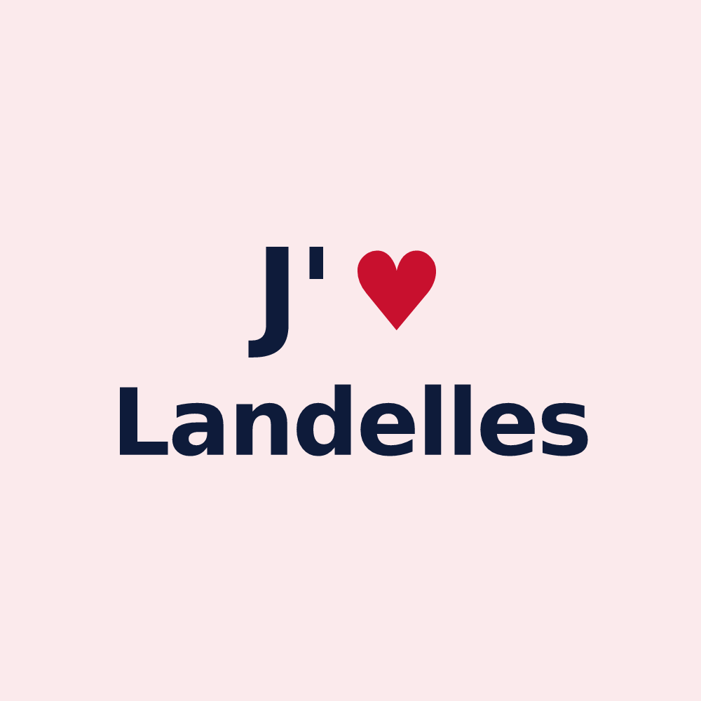 Magnet personnalisé Landelles — design J'aime Landelles