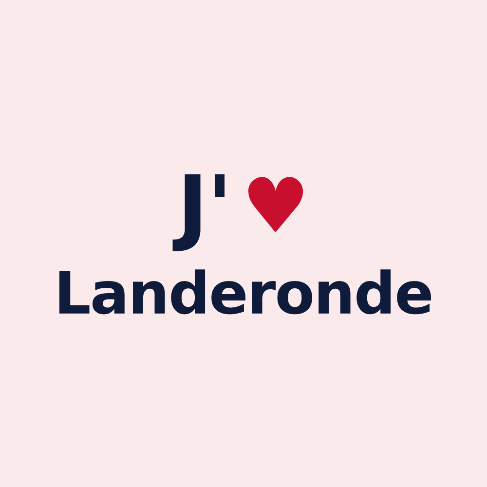 Magnet personnalisé Landeronde — design J'aime Landeronde