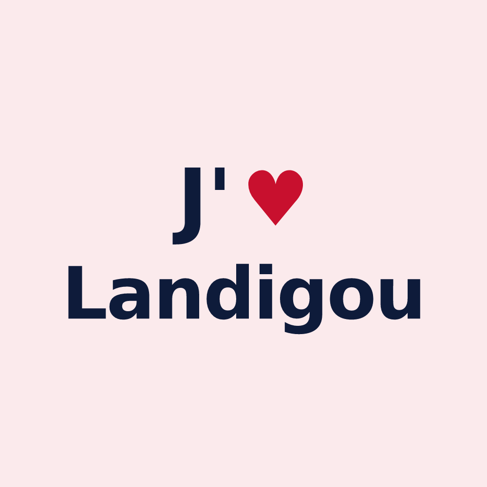 Magnet personnalisé Landigou — design J'aime Landigou