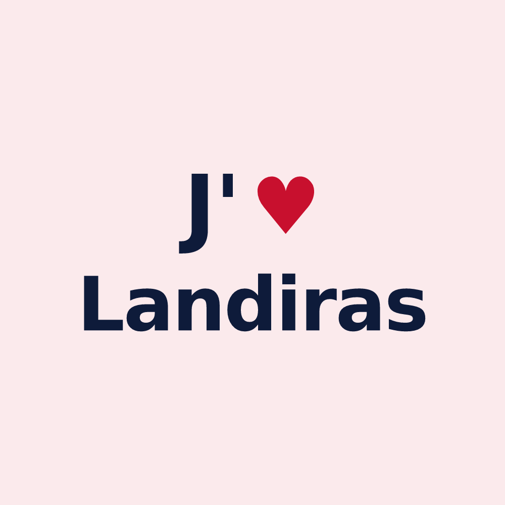 Magnet personnalisé Landiras — design J'aime Landiras