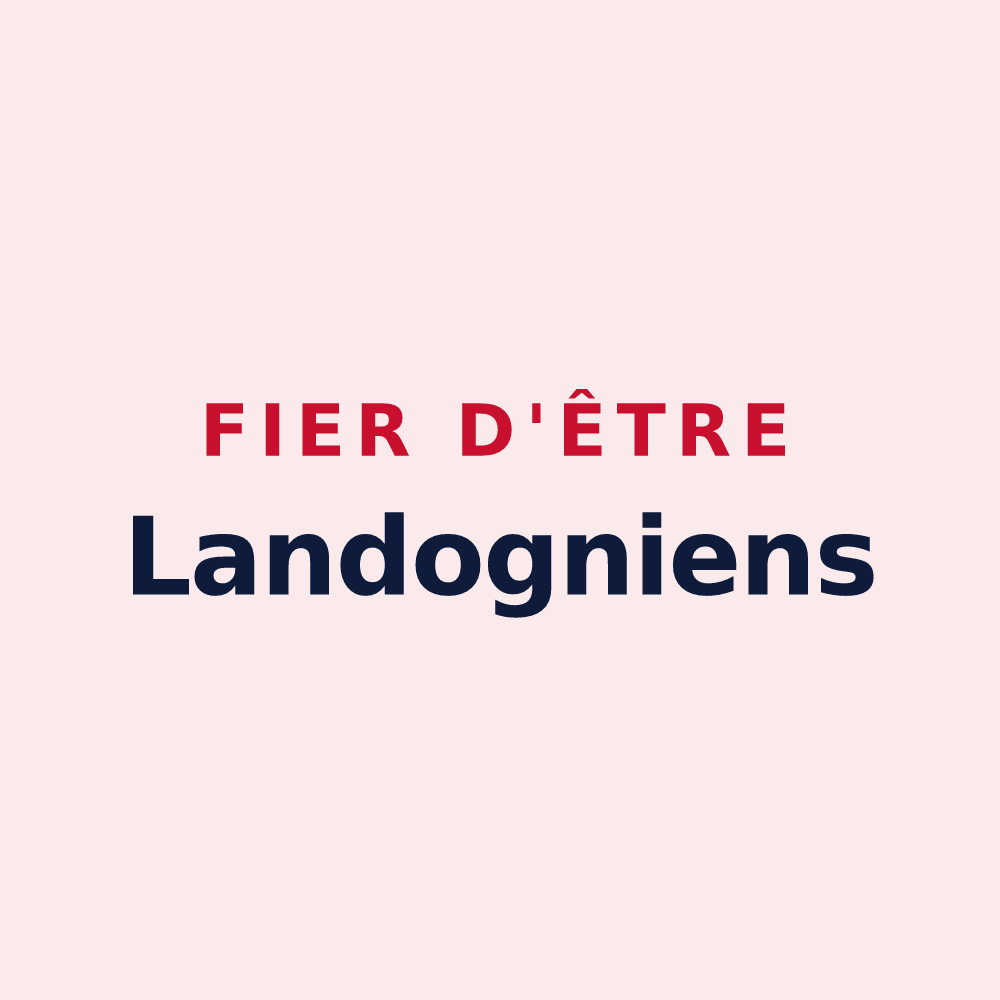 Magnet « Fier d'être Landogniens » — design pour Landogne