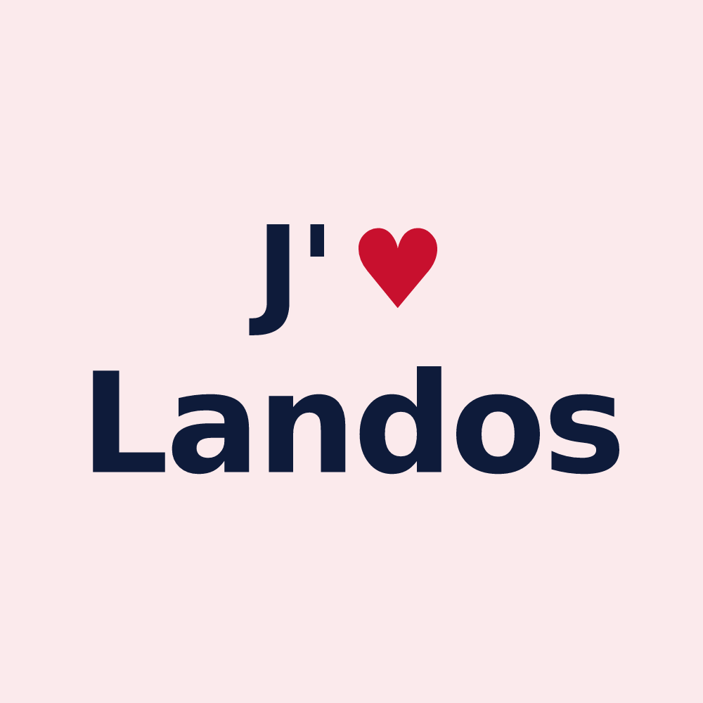 Magnet personnalisé Landos — design J'aime Landos