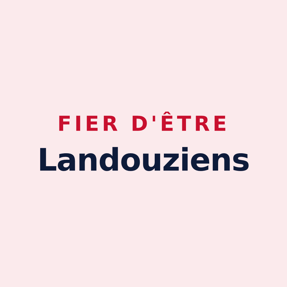 Magnet « Fier d'être Landouziens » — design pour Landouzy-la-Ville