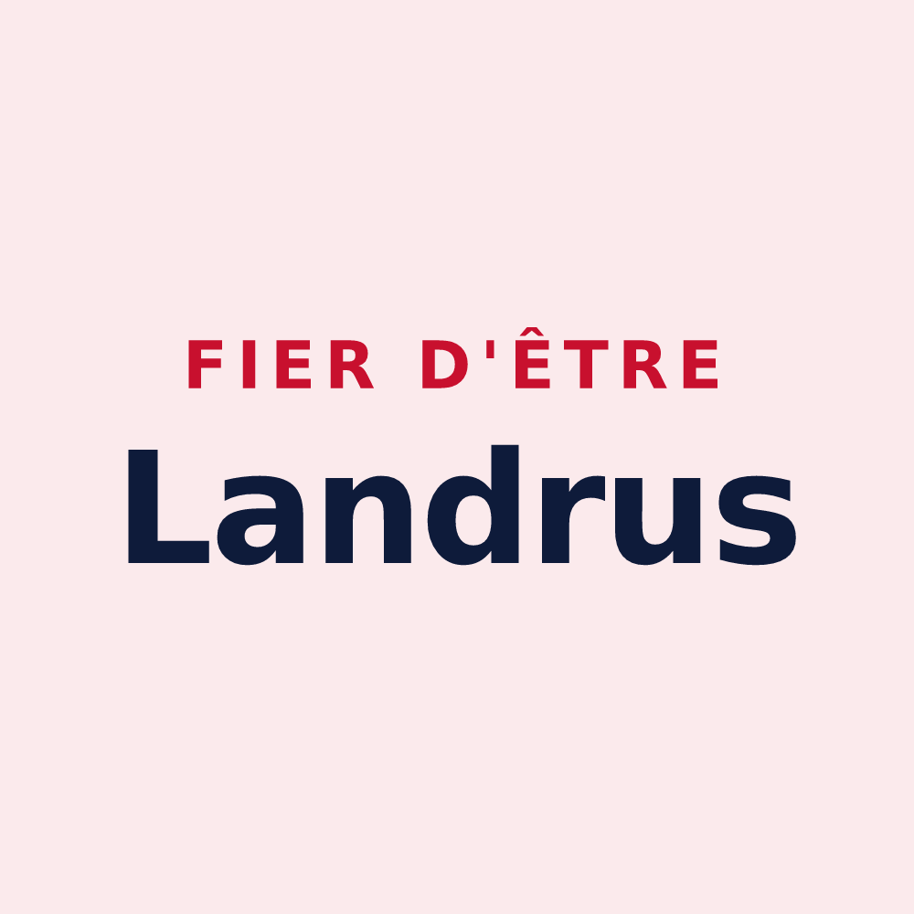 Magnet « Fier d'être Landrus » — design pour Landres
