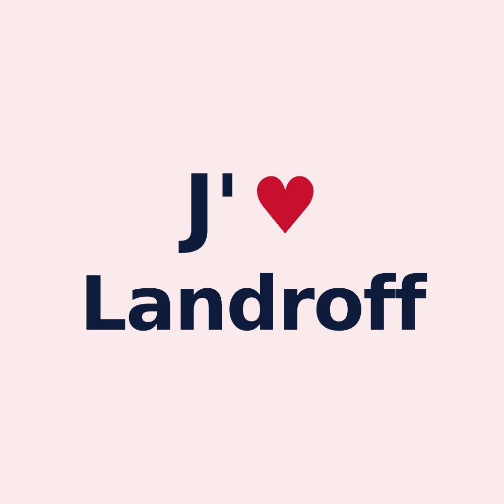 Magnet personnalisé Landroff — design J'aime Landroff