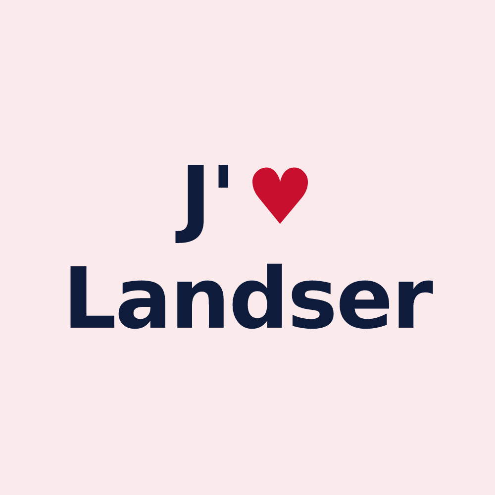 Magnet personnalisé Landser — design J'aime Landser