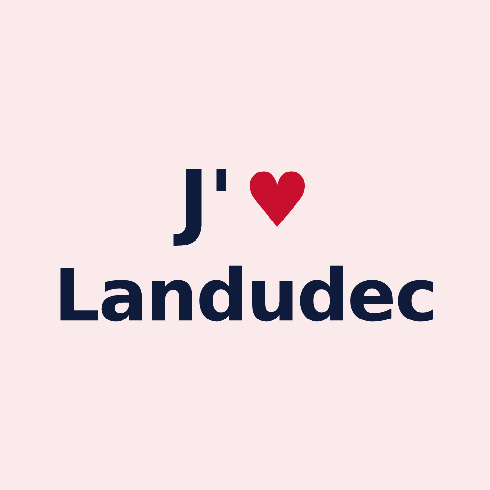 Magnet personnalisé Landudec — design J'aime Landudec