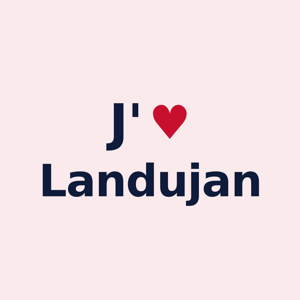 Magnet personnalisé Landujan — design J'aime Landujan