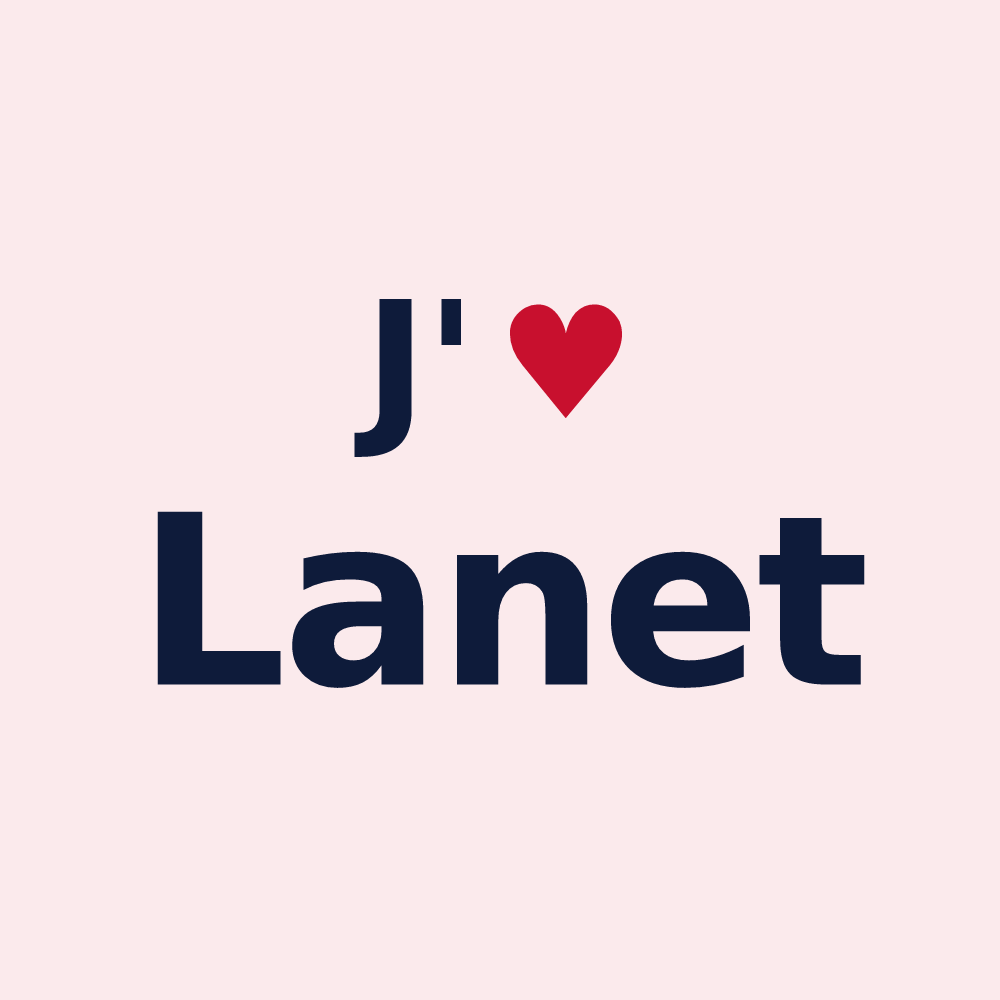 Magnet personnalisé Lanet — design J'aime Lanet