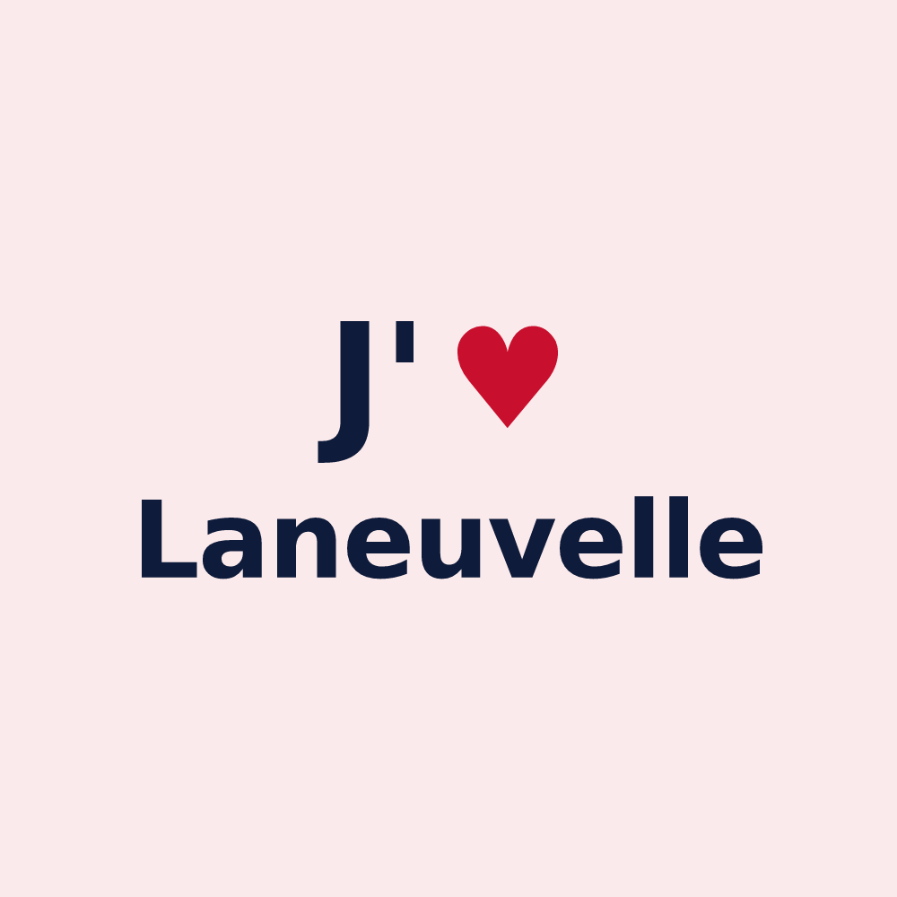 Magnet personnalisé Laneuvelle — design « J'aime Laneuvelle » imprimé sur le magnet