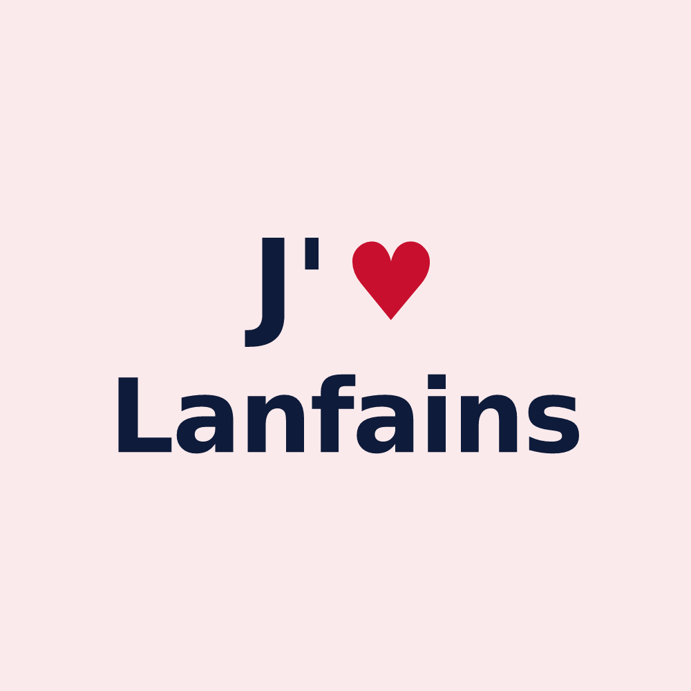 Magnet personnalisé Lanfains — design J'aime Lanfains