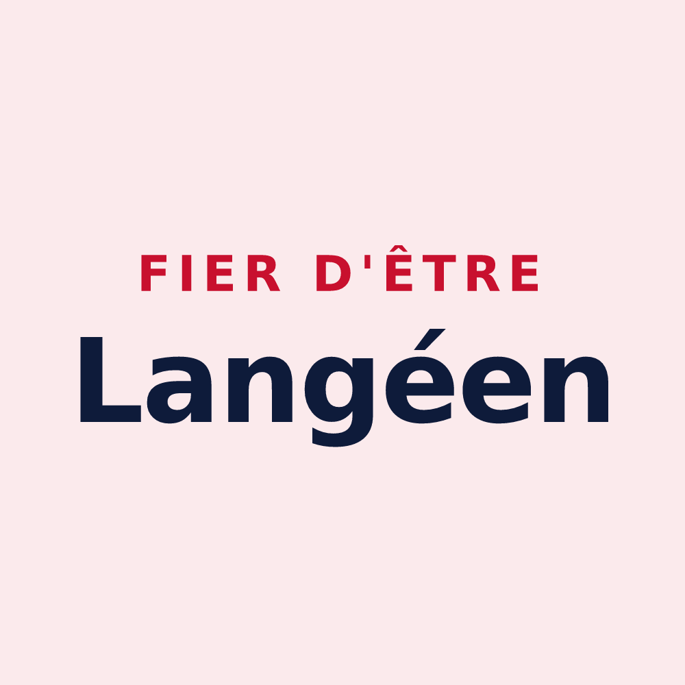 Magnet « Fier d'être Langéen » — design pour Langé
