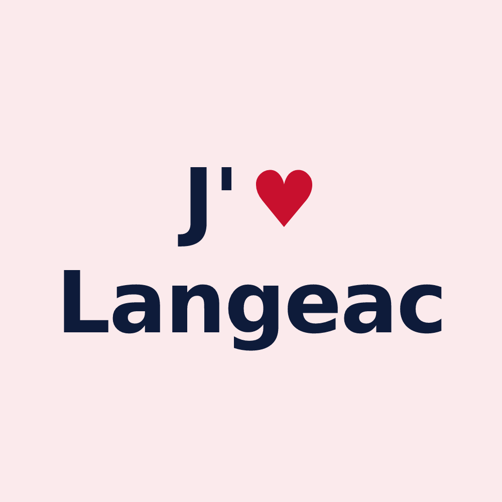 Magnet personnalisé Langeac — design J'aime Langeac