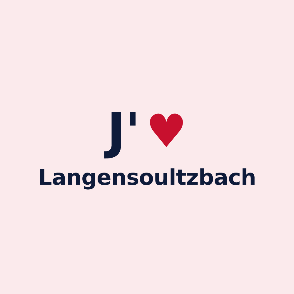 Magnet personnalisé Langensoultzbach — design J'aime Langensoultzbach