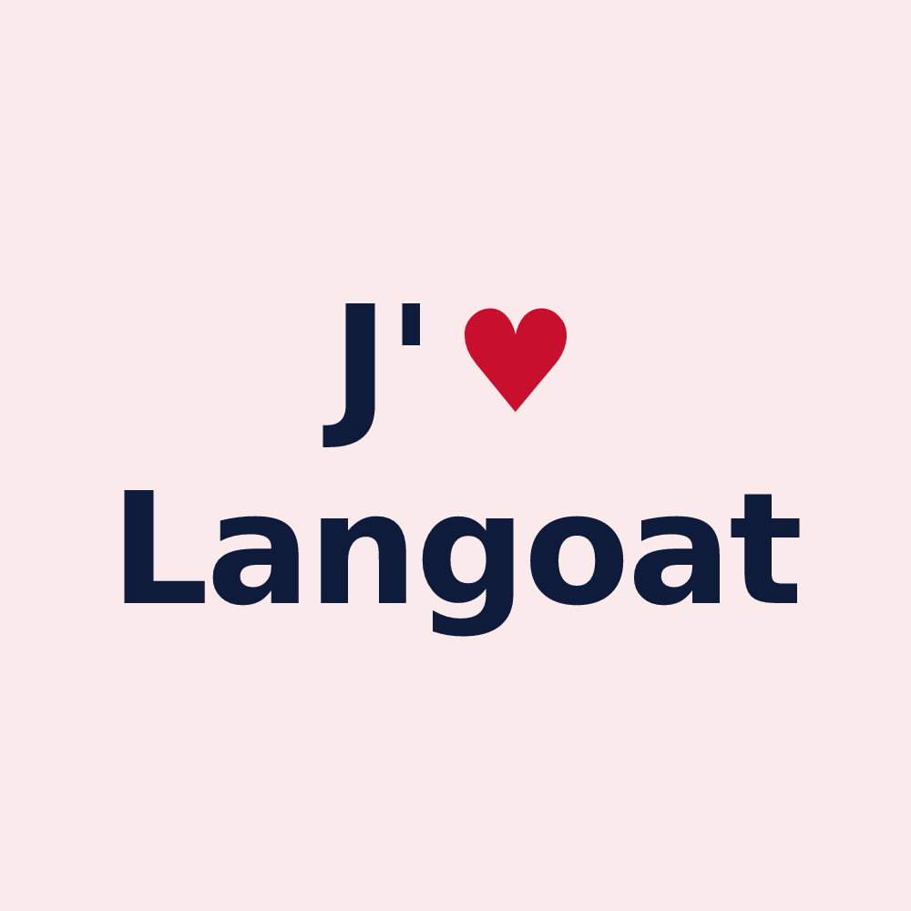 Magnet personnalisé Langoat — design J'aime Langoat