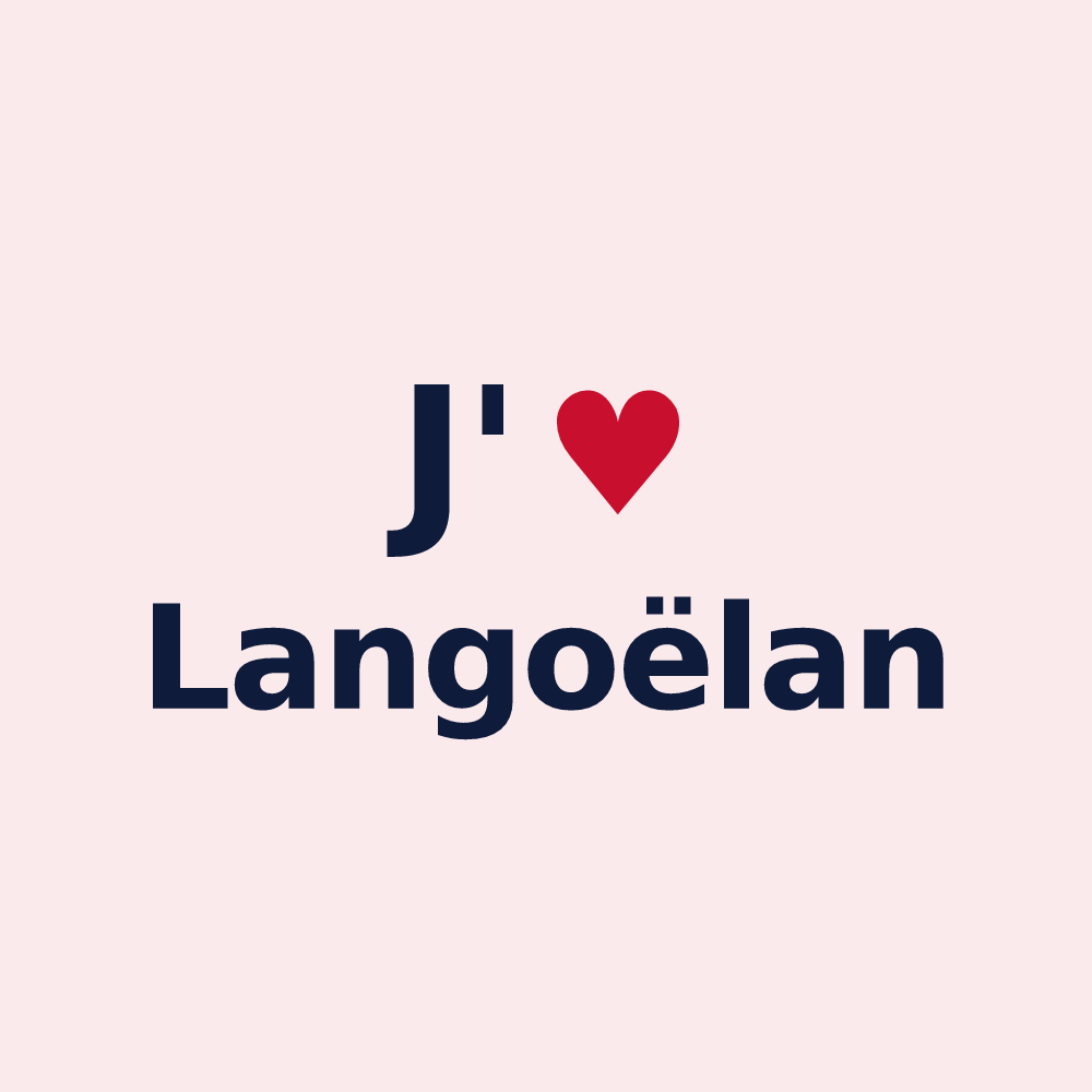 Magnet personnalisé Langoëlan — design J'aime Langoëlan